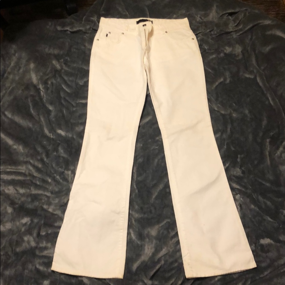 Just Cavalli white flare out denim